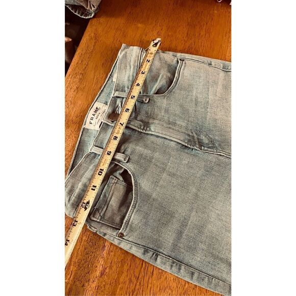 FRAME HIGH RISE CIGARETTE LIGHT WASH JEANS SIZE  25 - Picture 9 of 11